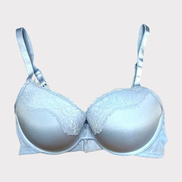 Auden ~ The Daydream Blue Lace Light Lift Demi Coverage Underwire Bra Sz 34D - Picture 2 of 4